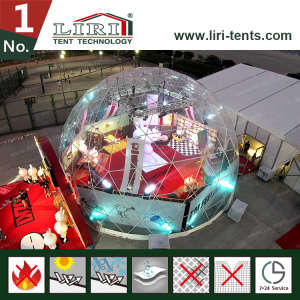 Transparent Geodesic Dome Tent Clear PVC Cover Portable Marquee